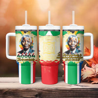 Nelson Mandela International Day 46664 Tumbler With Handle Its In Our Hands - Batik Pattern