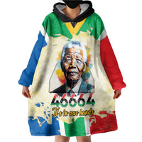 Nelson Mandela International Day 46664 Wearable Blanket Hoodie Its In Our Hands - Batik Pattern