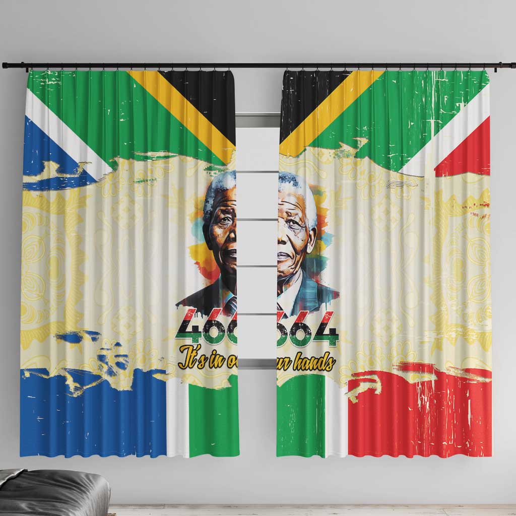 Nelson Mandela International Day 46664 Window Curtain Its In Our Hands - Batik Pattern