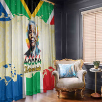 Nelson Mandela International Day 46664 Window Curtain Its In Our Hands - Batik Pattern