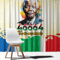 Nelson Mandela International Day 46664 Window Curtain Its In Our Hands - Batik Pattern