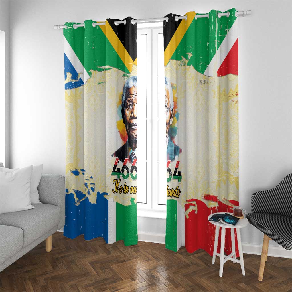 Nelson Mandela International Day 46664 Window Curtain Its In Our Hands - Batik Pattern