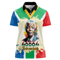 Nelson Mandela International Day 46664 Women Polo Shirt Its In Our Hands - Batik Pattern
