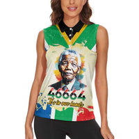 Nelson Mandela International Day 46664 Women Sleeveless Polo Shirt Its In Our Hands - Batik Pattern