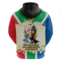 Nelson Mandela International Day 46664 Zip Hoodie Its In Our Hands - Batik Pattern