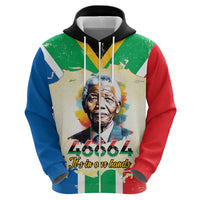 Nelson Mandela International Day 46664 Zip Hoodie Its In Our Hands - Batik Pattern