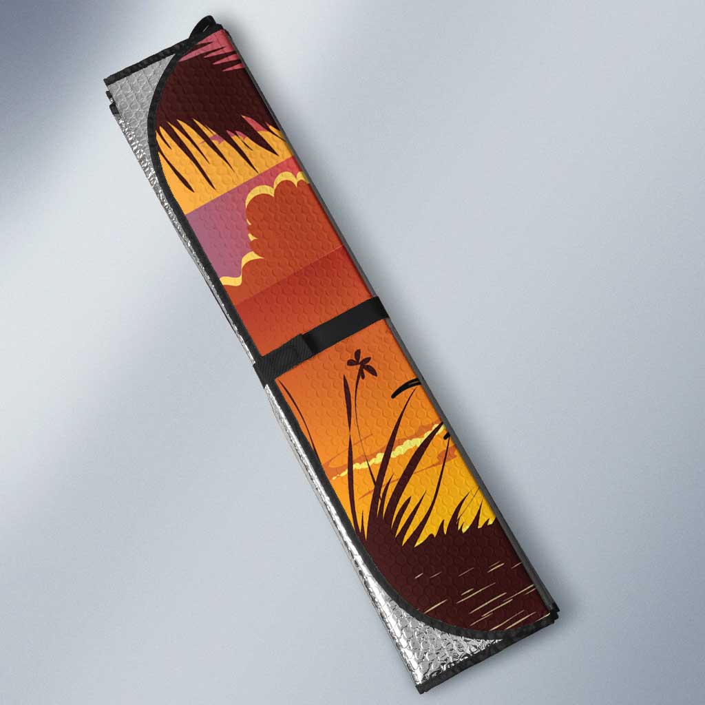 Alligator Alcatraz Auto Sun Shade Gator Island Prison Retro Sunset - Wonder Print Shop