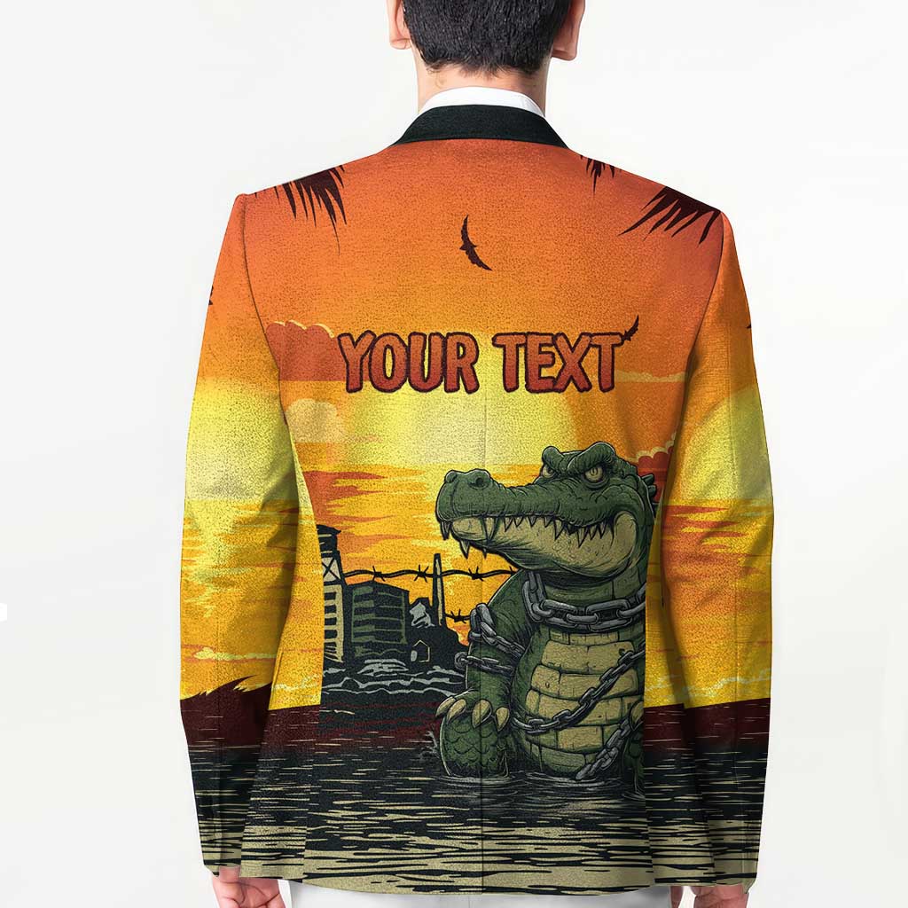 Personalized Alligator Alcatraz Blazer Gator Island Prison Retro Sunset - Wonder Print Shop