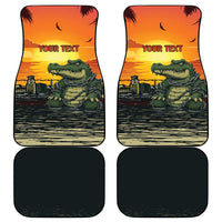 Alligator Alcatraz Car Mats Gator Island Prison Retro Sunset - Wonder Print Shop