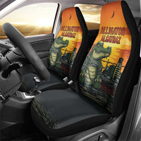 Alligator Alcatraz Car Seat Cover Gator Island Prison Retro Sunset - Wonder Print Shop