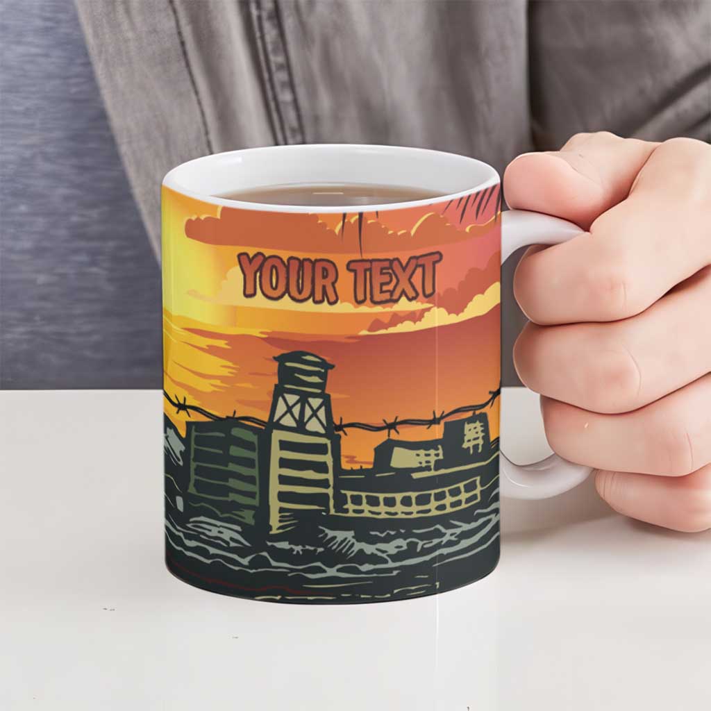 Personalized Alligator Alcatraz Ceramic Mug Gator Island Prison Retro Sunset - Wonder Print Shop