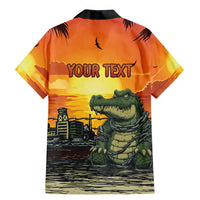 Personalized Alligator Alcatraz Family Matching Mermaid Dress and Hawaiian Shirt Gator Island Prison Retro Sunset - Wonder Print Shop