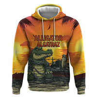 Personalized Alligator Alcatraz Hoodie Gator Island Prison Retro Sunset - Wonder Print Shop