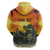 Personalized Alligator Alcatraz Hoodie Gator Island Prison Retro Sunset - Wonder Print Shop