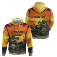 Personalized Alligator Alcatraz Hoodie Gator Island Prison Retro Sunset - Wonder Print Shop