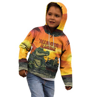 Personalized Alligator Alcatraz Kid Hoodie Gator Island Prison Retro Sunset - Wonder Print Shop