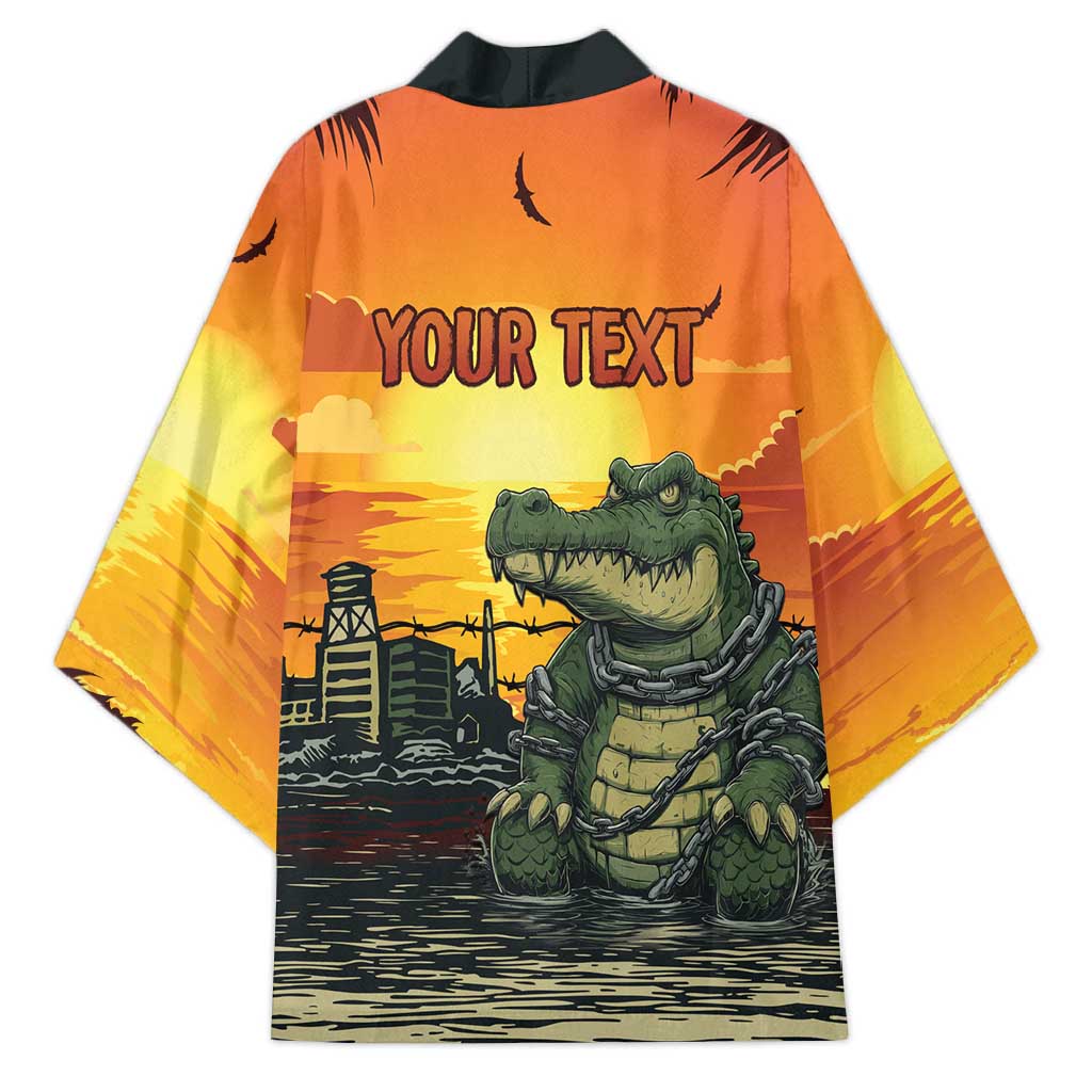 Personalized Alligator Alcatraz Kimono Gator Island Prison Retro Sunset - Wonder Print Shop