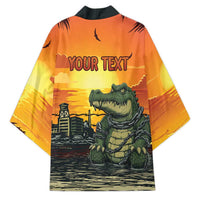 Personalized Alligator Alcatraz Kimono Gator Island Prison Retro Sunset - Wonder Print Shop