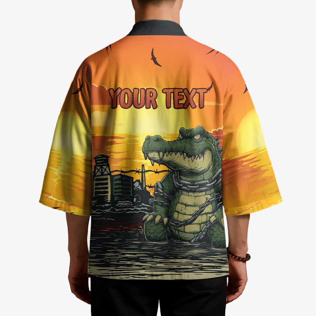 Personalized Alligator Alcatraz Kimono Gator Island Prison Retro Sunset - Wonder Print Shop
