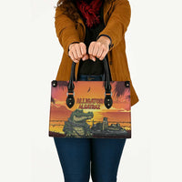 Alligator Alcatraz Leather Bag Gator Island Prison Retro Sunset - Wonder Print Shop
