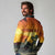 Personalized Alligator Alcatraz Long Sleeve Polo Shirt Gator Island Prison Retro Sunset - Wonder Print Shop