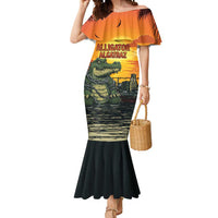 Personalized Alligator Alcatraz Mermaid Dress Gator Island Prison Retro Sunset - Wonder Print Shop