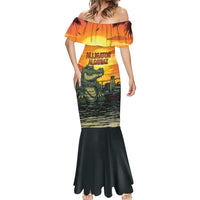 Personalized Alligator Alcatraz Mermaid Dress Gator Island Prison Retro Sunset - Wonder Print Shop