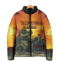 Personalized Alligator Alcatraz Padded Jacket Gator Island Prison Retro Sunset - Wonder Print Shop