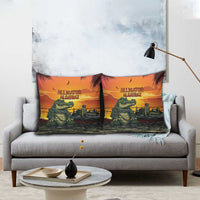 Alligator Alcatraz Pillow Cover Gator Island Prison Retro Sunset - Wonder Print Shop