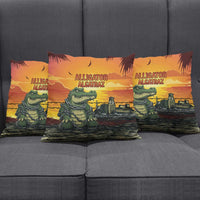 Alligator Alcatraz Pillow Cover Gator Island Prison Retro Sunset - Wonder Print Shop