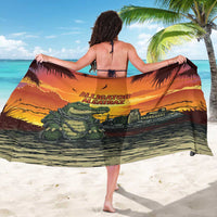 Alligator Alcatraz Sarong Gator Island Prison Retro Sunset - Wonder Print Shop