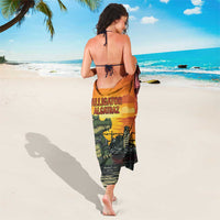 Alligator Alcatraz Sarong Gator Island Prison Retro Sunset - Wonder Print Shop