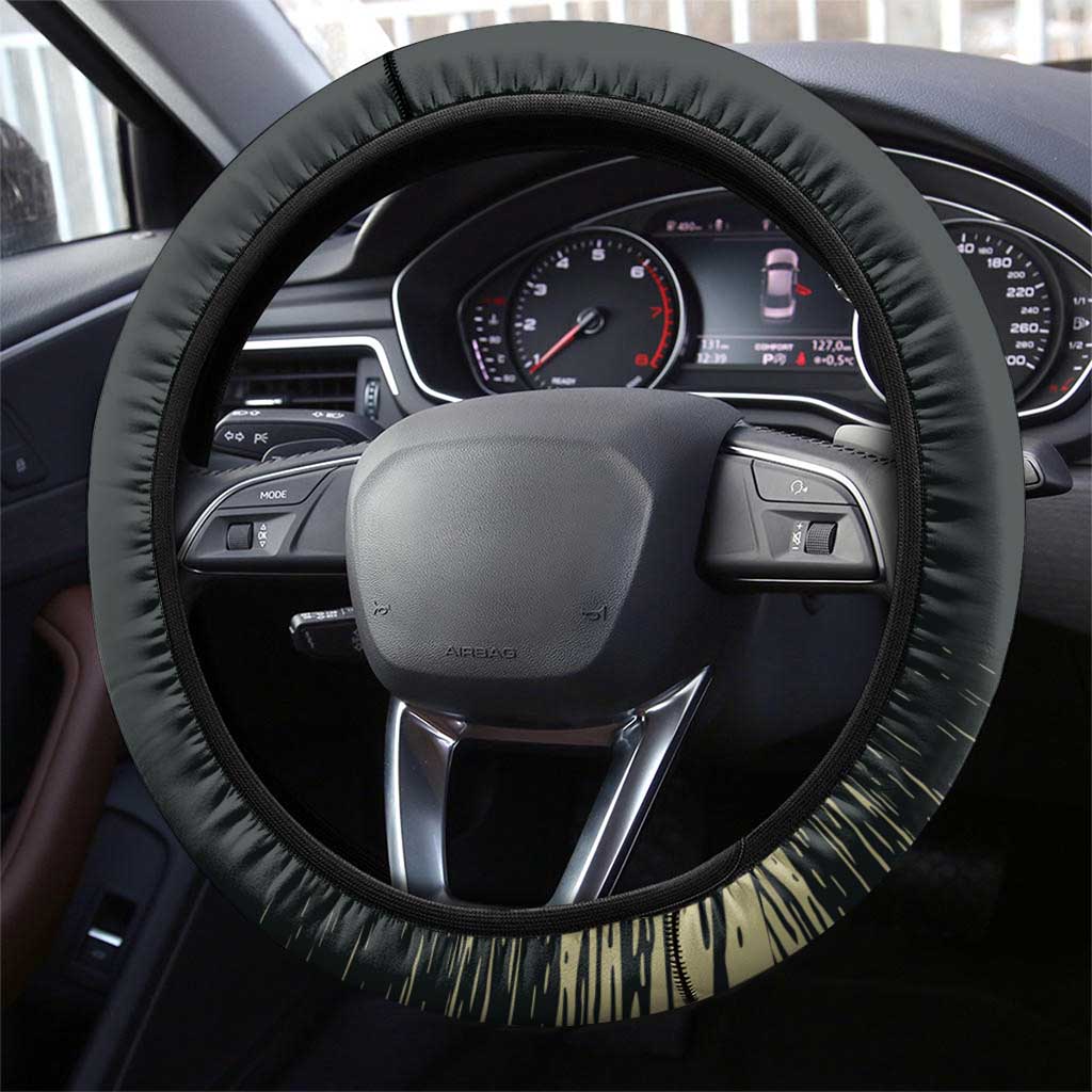 Alligator Alcatraz Steering Wheel Cover Gator Island Prison Retro Sunset - Wonder Print Shop