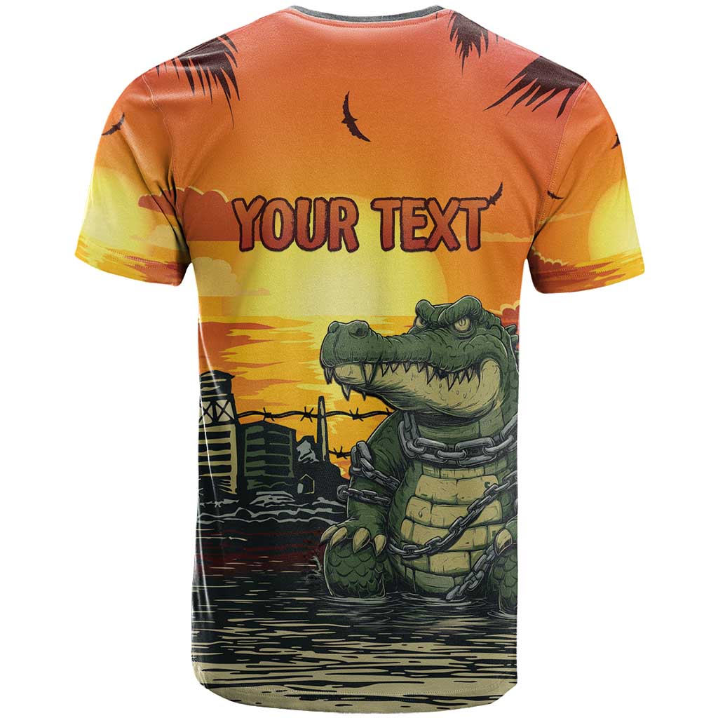 Personalized Alligator Alcatraz T Shirt Gator Island Prison Retro Sunset - Wonder Print Shop