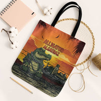 Alligator Alcatraz Tote Bag Gator Island Prison Retro Sunset - Wonder Print Shop