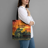 Alligator Alcatraz Tote Bag Gator Island Prison Retro Sunset - Wonder Print Shop