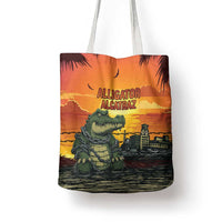 Alligator Alcatraz Tote Bag Gator Island Prison Retro Sunset - Wonder Print Shop