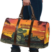 Alligator Alcatraz Travel Bag Gator Island Prison Retro Sunset - Wonder Print Shop