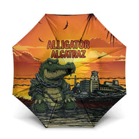Alligator Alcatraz Umbrella Gator Island Prison Retro Sunset - Wonder Print Shop