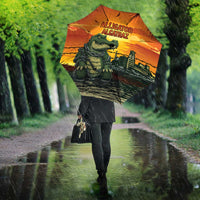 Alligator Alcatraz Umbrella Gator Island Prison Retro Sunset - Wonder Print Shop