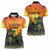Personalized Alligator Alcatraz Women Polo Shirt Gator Island Prison Retro Sunset - Wonder Print Shop