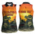 Personalized Alligator Alcatraz Women Sleeveless Polo Shirt Gator Island Prison Retro Sunset - Wonder Print Shop
