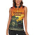 Personalized Alligator Alcatraz Women Sleeveless Polo Shirt Gator Island Prison Retro Sunset - Wonder Print Shop