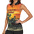 Personalized Alligator Alcatraz Women Sleeveless Polo Shirt Gator Island Prison Retro Sunset - Wonder Print Shop