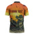 Personalized Alligator Alcatraz Zipper Polo Shirt Gator Island Prison Retro Sunset - Wonder Print Shop