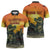 Personalized Alligator Alcatraz Zipper Polo Shirt Gator Island Prison Retro Sunset - Wonder Print Shop