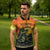 Personalized Alligator Alcatraz Zipper Polo Shirt Gator Island Prison Retro Sunset - Wonder Print Shop