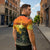 Personalized Alligator Alcatraz Zipper Polo Shirt Gator Island Prison Retro Sunset - Wonder Print Shop