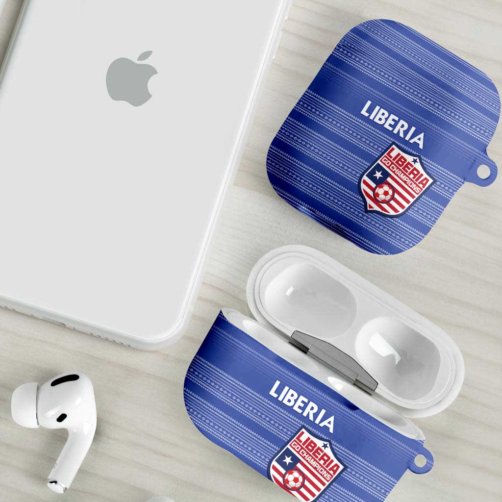 Liberia Football AirPods Case Women Blue Jersey - Wonder Print Shop
