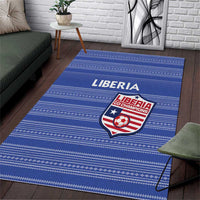 Liberia Football Area Rug Women Blue Jersey - Wonder Print Shop